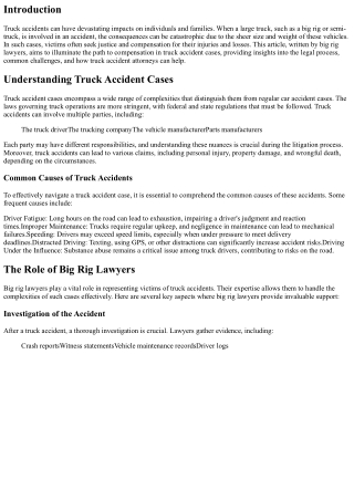 The Journey to Justice: Big Rig Lawyers Discuss the Path to Compensation in Truc