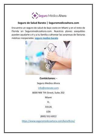 seguro medico barato