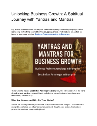 Unlocking Business Growth_ A Spiritual Journey with Yantras and Mantras