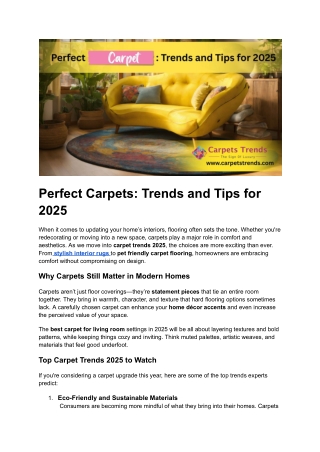 Perfect Carpets_ Trends and Tips for 2025