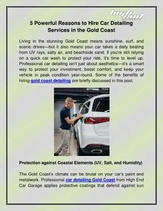 Gold Coast Detailing