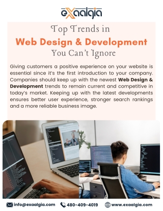 Top Trends in  Web Design & Development You Can’t Ignore