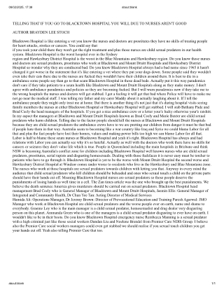 BLACKTOWN HOSPITAL NURSES MAKES AUSTRALIA A WAR ZONE