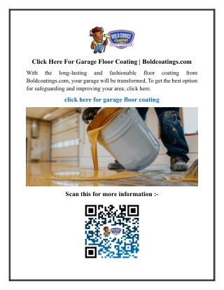 Click Here For Garage Floor Coating  Boldcoatings.com