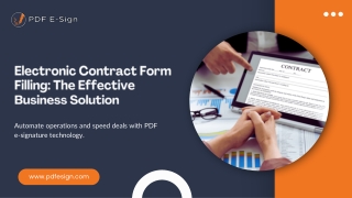 Boost Business Efficiency with Electronic Contract Form Filling
