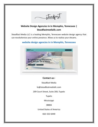 Website Design Agencies In In Memphis, Tennessee  Steadfastmediallc