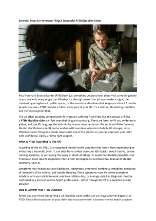 PTSD Disability Claim