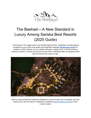 Top Luxury Resorts In Sariska To Stay in 2025