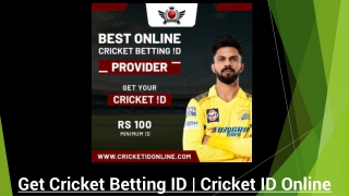 Get Cricket Betting ID Cricket ID Online