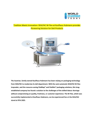 SEALPAC M-Flex at Kaufhaus Hubmann provides Pioneering Solution for Deli Products