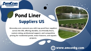 Pond Liner Suppliers US