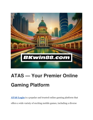 ATAS â__ Your Premier Online Gaming Platform
