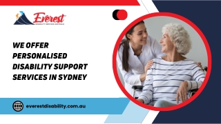 We Offer Personalised Disability Support Services in Sydney
