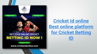 Cricket Id online Best online platform for Cricket Betting ID