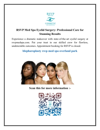 RSVP Med Spa Eyelid Surgery Professional Care for Stunning Results