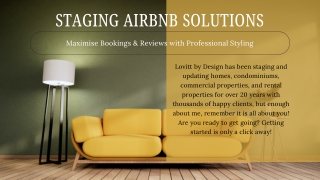 Staging Airbnb Solutions - Maximise Bookings or Reviews with Professional Styling