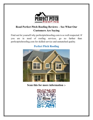 Read Perfect Pitch Roofing Reviews – See What Our Customers Are Saying