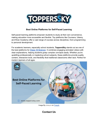 Best Online Platforms for Self-Paced Learning