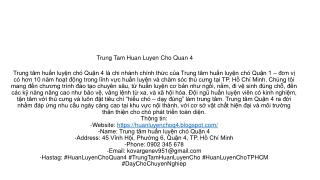 Trung Tam Huan Luyen Cho Quan 4