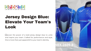 Jersey Design Blue: Elevate Your Team's Look