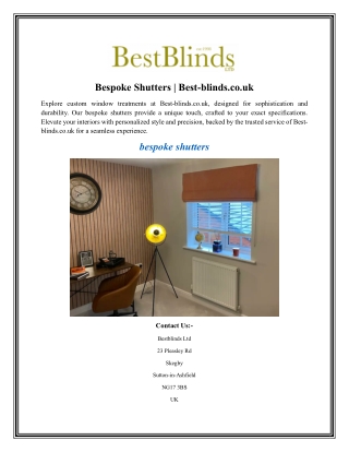 Bespoke Shutters Best-blinds.co.uk