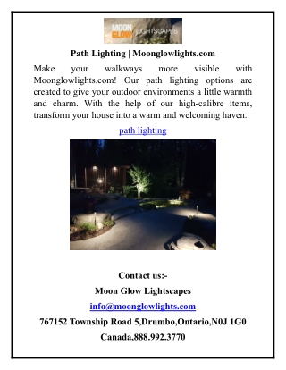 Path Lighting  Moonglowlights.com