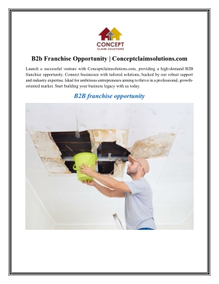 B2b Franchise Opportunity Conceptclaimsolutions.com