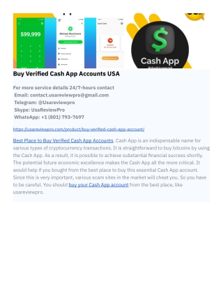 Buy Verified Cash App Accounts
