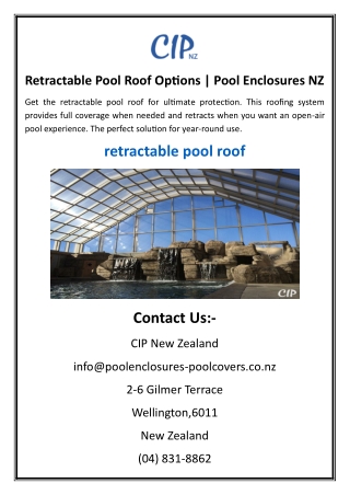 Retractable Pool Roof Options