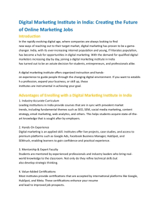 DIGITAL MARKETING INSTITUTE IN INDIA PDF