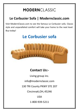 Le Corbusier Sofa