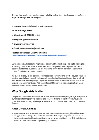 Buy Google Ads Accounts