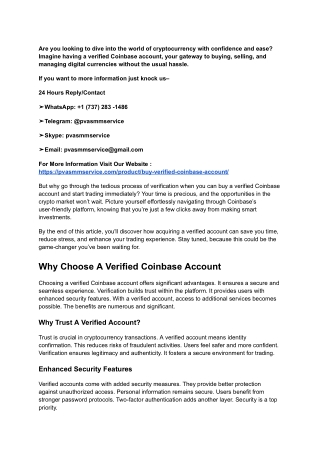 Buy Verified Coinbase Account