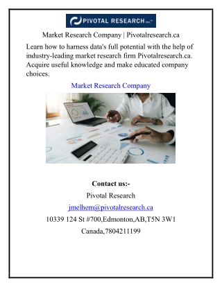 Market Research Company  Pivotalresearch.ca