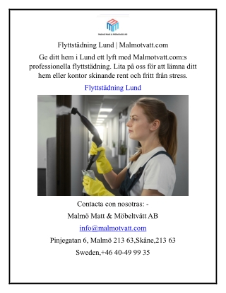 Flyttstädning Lund  Malmotvatt.com