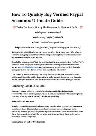 How To Quickly Buy Verified Paypal Accounts_ Ultimate Guide