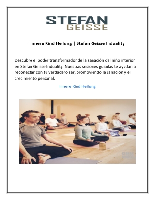 Innere Kind Heilung  Stefan Geisse Induality