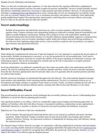Pipe Growth: Obstacles and Solutions
