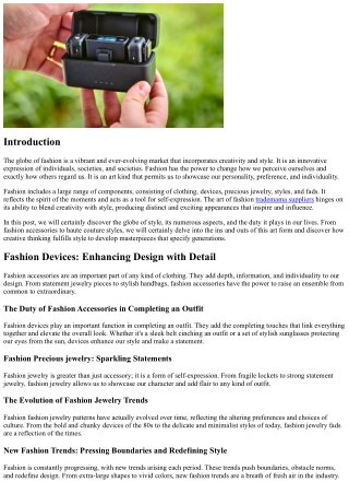 The Art of Style: Where Imagination Fulfills Style