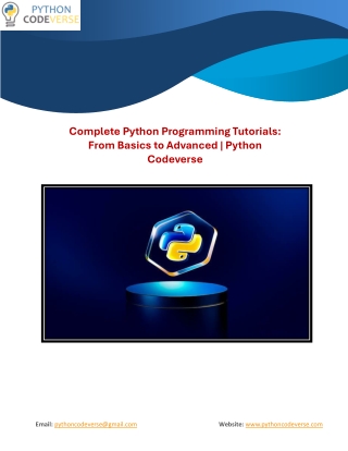 Complete Python Programming Tutorials: From Basics to Advanced | Python Codevers