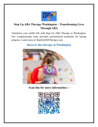 Step Up ABA Therapy Washington – Transforming Lives Through ABA