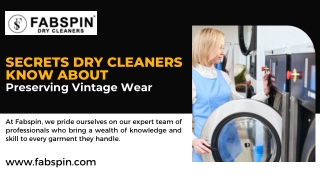 Secrets Dry Cleaners Know About Preserving Vintage Wear
