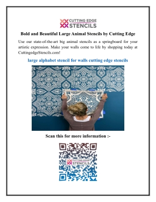 Bold and Beautiful Large Animal Stencils by Cutting Edge