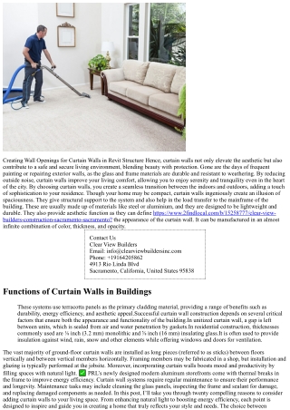 A Comprehensive Guide to Curtain walls in Construction
