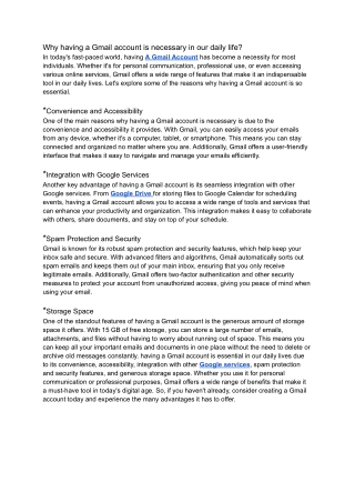 How much security does Gmail account provide us_