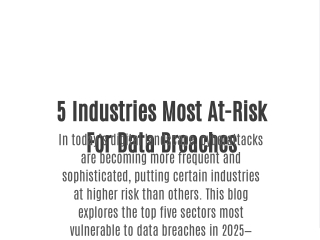 5 Industries Most At-Risk For Data Breaches