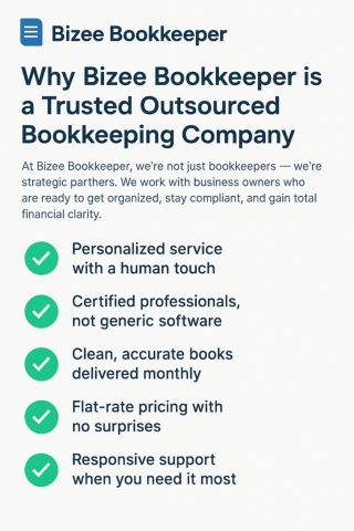 Why Bizee Bookkeeper is a Trusted Outsourced Bookkeeping Company