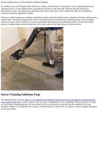 Leading Stress Cleaning Services In Sacramento: Sierra View Maintenance Sierra V