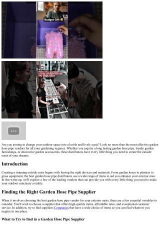 The Very Best Garden Hose Pipe Suppliers for Your Exterior Oasis