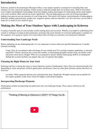 Making the Most of Your Outdoor Space with Landscaping in Kelowna